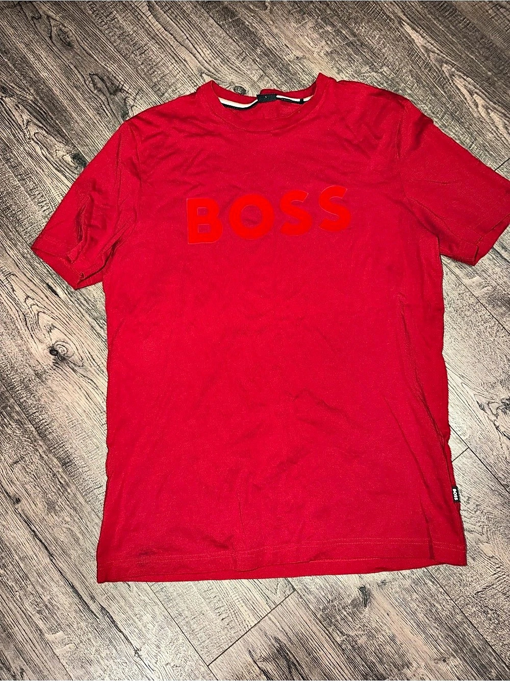 BOSS Short Sleeve Logo Tee in Red
